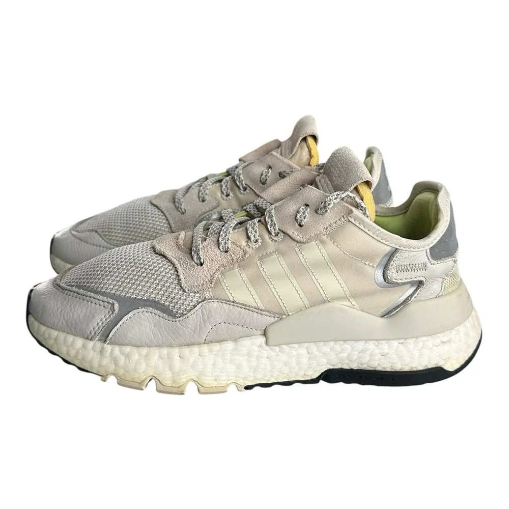 Adidas Women's 8.5‎ Nite Jogger Chunky Sneakers Off Gray High Vis Sporty